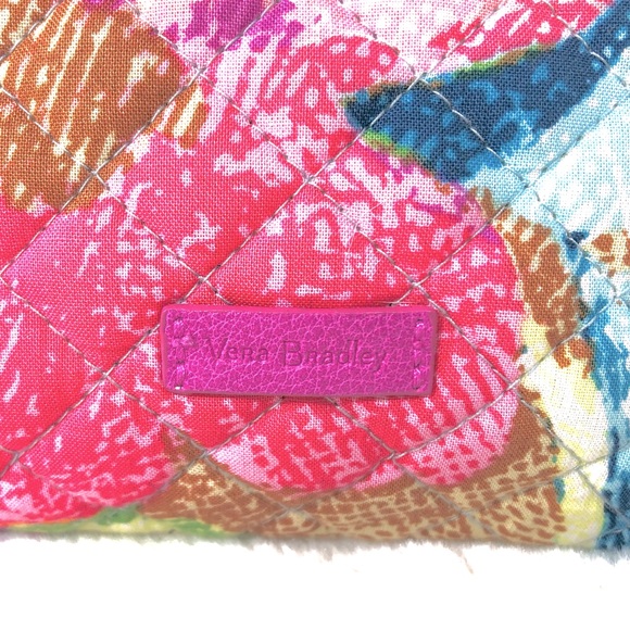 NWOT Vera Bradley Iconic Mini Cosmetic Bag in Superbloom Pink - Picture 9 of 9